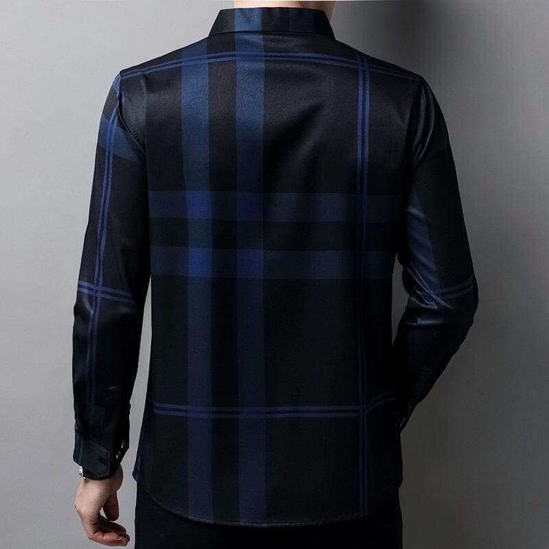 Camisa Masculina de Seda Estilosa